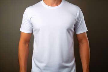Trendy White Tee Mockup Featuring an Amateur Model