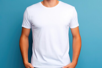 Crisp White Shirt Mockup with a Colorful Background