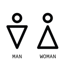 toilet vector icons set, male or female symbol. Simple and minimalist basic sign icon restroom. 