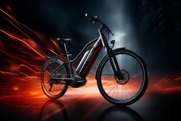 Fototapeta na wymiar Bicycle on the night, BMX
