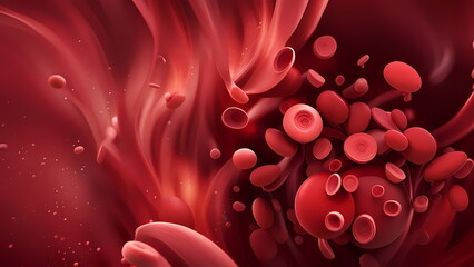 Inside red blood cells, blood, nerves high quality background