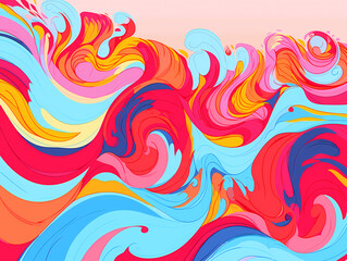 Colorful Swirls Of Paint