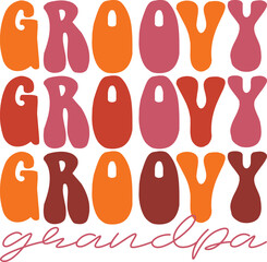 groovy retro svg design