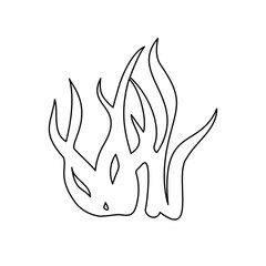 Obraz premium A large black outline seaweed symbol on the center. Illustration on transparent background