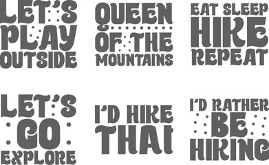 Obraz premium Hiking retro svg design bundle