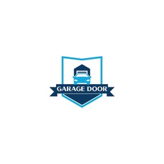 Garage door logo flat design style isolated on white background. Car garage icon