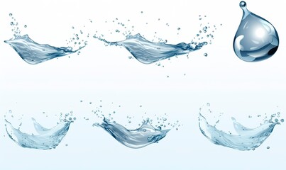 The water crown splashes with drops.