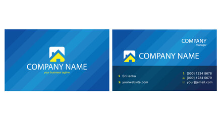 blue brochure template Professional and designer business card set or visiting card set.
