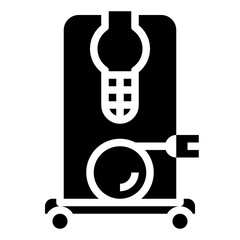 OIL HEATER filled outline icon,linear,outline,graphic,illustration