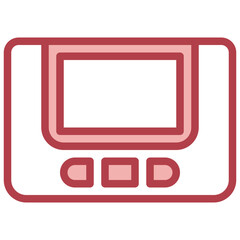 THERMOSTAT filled outline icon,linear,outline,graphic,illustration