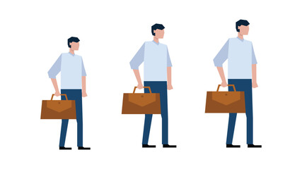 Business man cartoon character vector illustration
