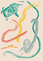 Vector hand drawn minimal background