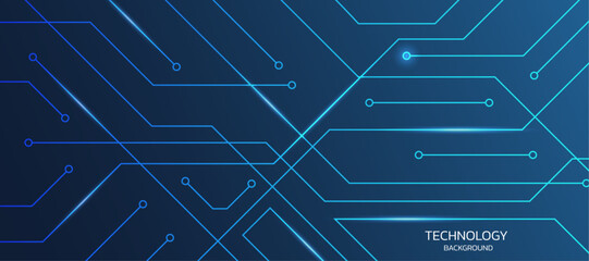 Circuit board connection technology background, futuristic abstract background concept