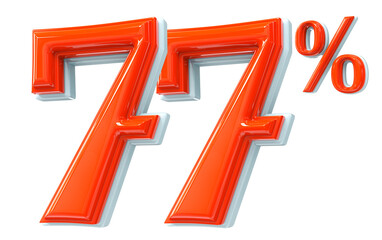 Number 3d render png transparent