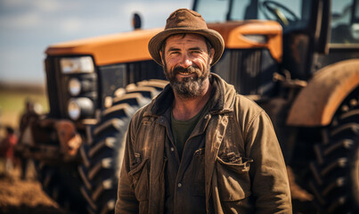 Fototapeta na wymiar Pioneers of Precision Farming: Portrait of an Agricultural Technician.