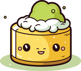 Lemon Pistachio Cake, Illustration Vector