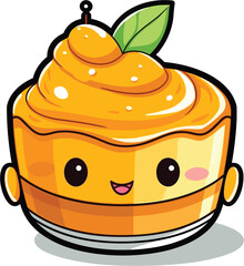 Mango Cake, Illustration Vector