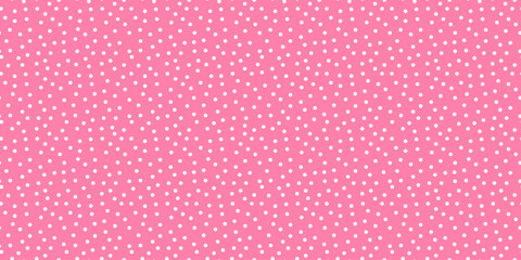 Small polka dot seamless pattern background. random dots texture. pink and white dots textile © dmutrojarmolinua