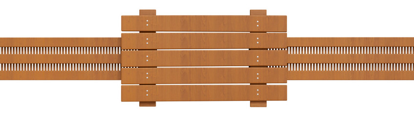 Wooden sign board in realistic in on transparent background in 3d render 