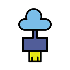  Cloud Hosting Web Icon
