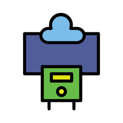  Cloud Hosting Web Icon
