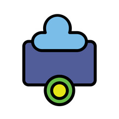  Cloud Hosting Web Icon