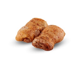 Chicken Roll with Herbs cut out isolated transparent background
