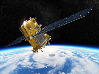Modern navigation satellite - 648204256