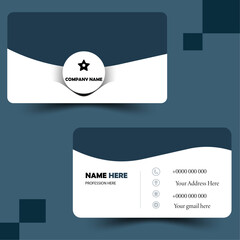 Creative and clean professional business card template.
Double sided and modern pattern background simple business card design