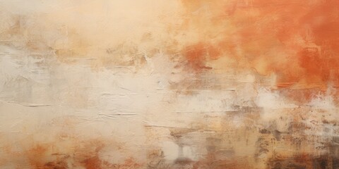 Abstract art background oil painting orange and white, Oil painting on canvas, generative ai