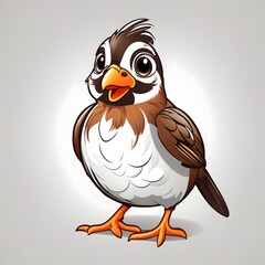 Fototapeta premium Bobwhite Bird Illustration AI Generative