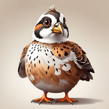recommend clip art: Bobwhite Bird Illustration AI Generative