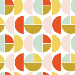 Geometric simple mid century seamless pattern