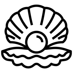 PEARL SHELL filled outline icon,linear,outline,graphic,illustration