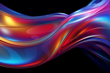 colorful organic form with a shimmering effect, digitally created. Generative AI