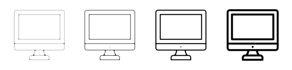 picto logo icones et symbole trace noir ecran ordinateur poste travail