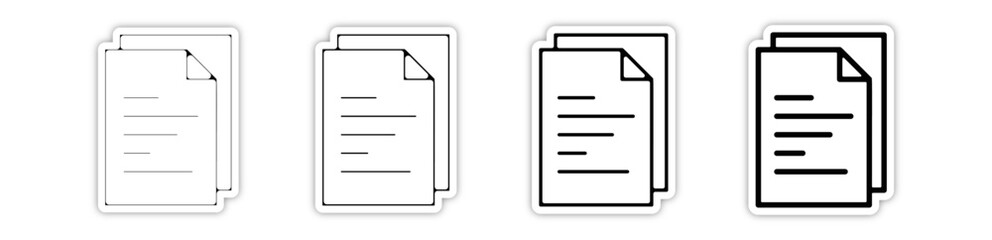 picto logo icones et symbole trace noir document papier cv feuille relief - obrazy, fototapety, plakaty