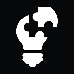 Idea solution icon symbol vector image. Illustration of the creative innovation concept design