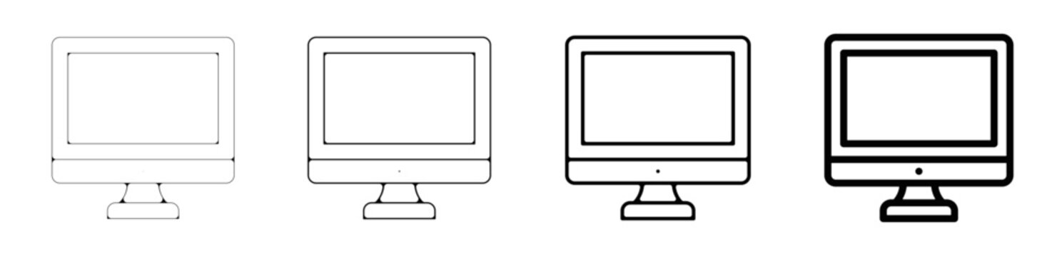 picto logo icones et symbole trace noir ecran ordinateur poste travail