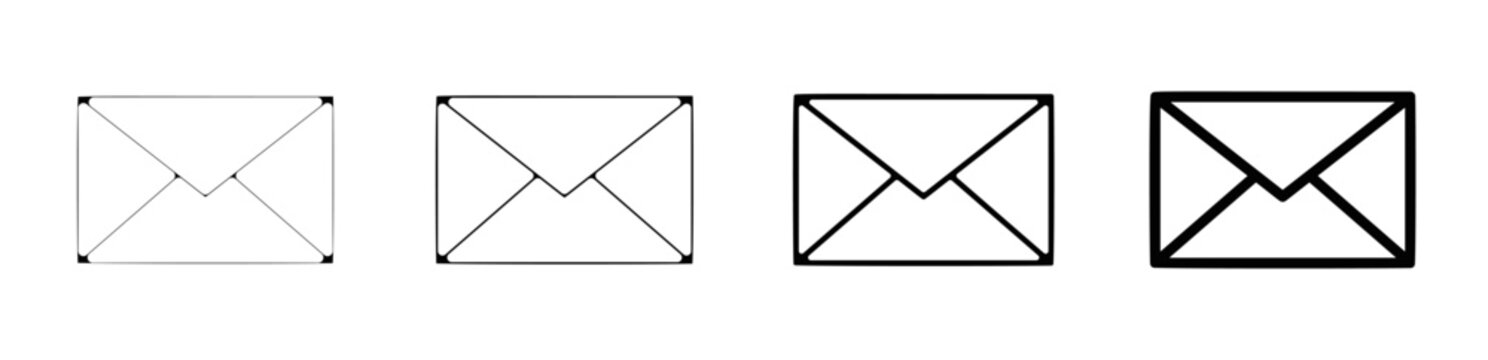 picto logo icones et symbole trace noir enveloppe courrier colis