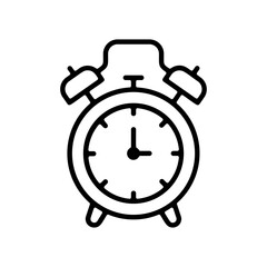 picto pictogramme icones et symboles boutons trace reveil horloge alarme heure noir