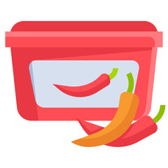 GOCHUJANG flat icon,linear,outline,graphic,illustration