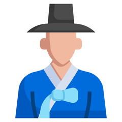 MAN flat icon,linear,outline,graphic,illustration