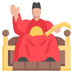 SEJONG THE GREAT flat icon,linear,outline,graphic,illustration