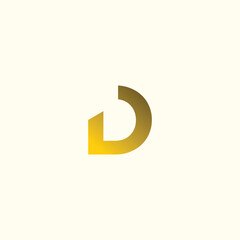 D letter logo business template vector icon