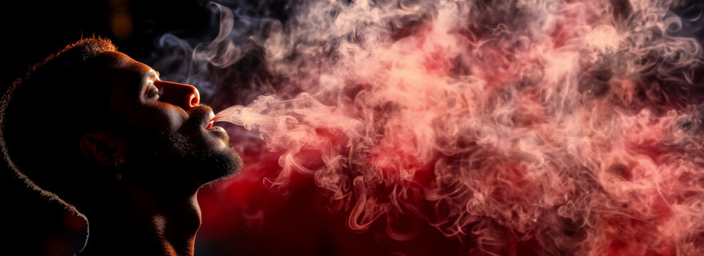 Lighting up to exhaling smoke 