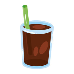 warm cup of drink with straw