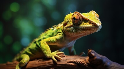 Fototapeta premium Green Gecko Portrait
