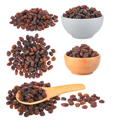 Black raisin isolated on transparent png