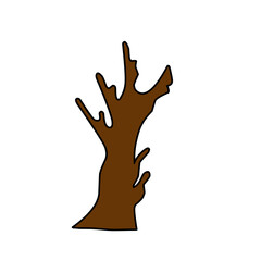 Dry Tree Trunk Without Leaves